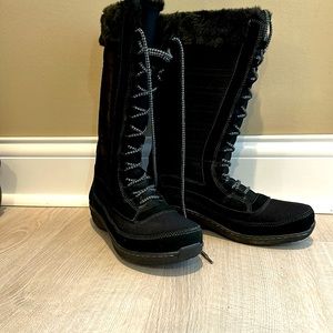 Aetrex women’s lace up faux fur lined… like new